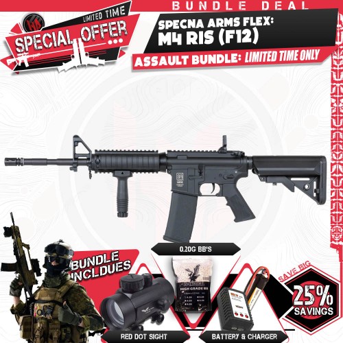 ASSAULT BUNDLE: Specna Arms SA-F12 FLEX GATE X-ASR (BK), SAVE BIG with our Assault Bundles